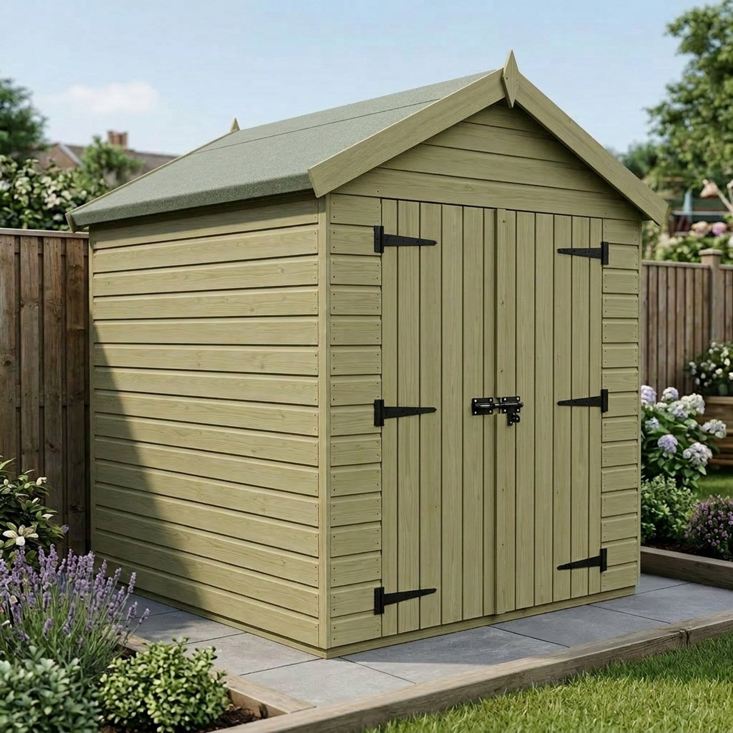 7 x 5 Apex Shed (Double Door, No Windows)