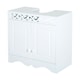 image 1 of HOMCOM Bathroom Under Sink Storage Cabinet 2 Door Wooden Cupboard Vanity Units | White | White