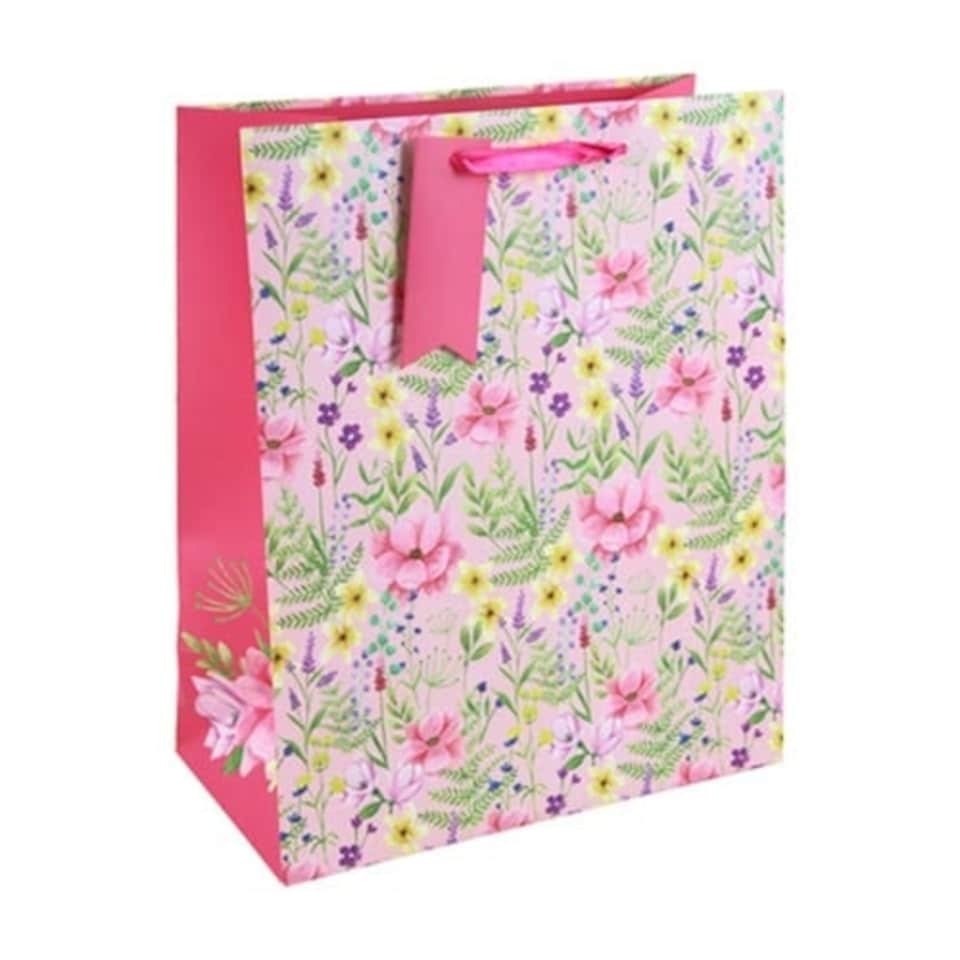 Pink Floral Large Gift Bag 33cm