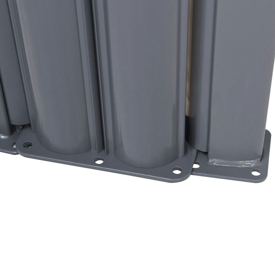 image 1 of COSTWAY 1.6x6M Retractable Folding Side Awning Screen Divider Grey