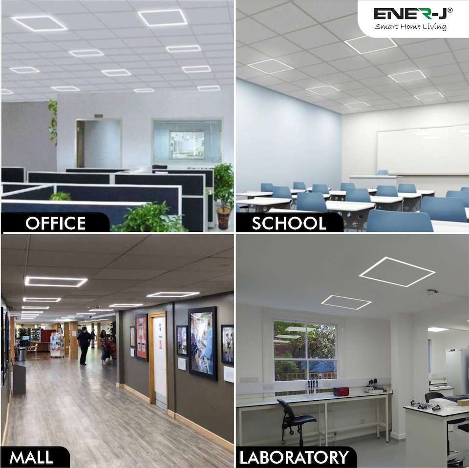 image 1 of LED Borderline Panel 60x60 40W 4000 Lumens, CCT Switchable (6500K-4000K-3000K) Pack of 6