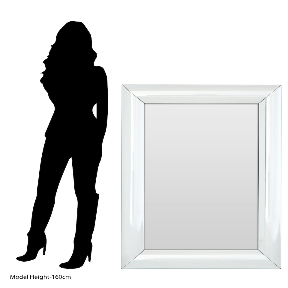image 1 of Interiors by Premier Silver Frame Rectangular Wall Mirror Silver
