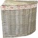 image 2 of Antique Wash Corner Linen Basket Set 2 With Garden Rose Lining | Multi | Garden Rose