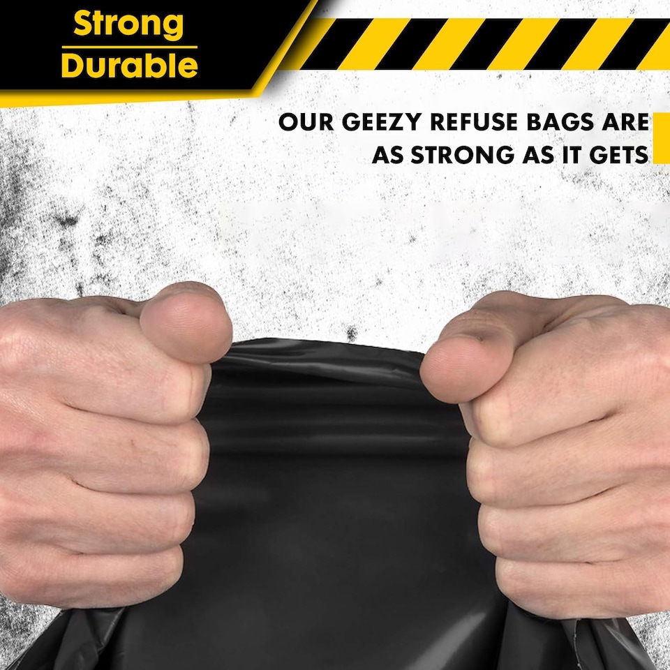 image 1 of GEEZY Bin Liners 30L Black Refuse Bags Garbage Sacks 20 Pack x2