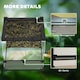 image 9 of PawHut 24L Glass Terrarium, Reptile Vivarium with Stone Background, Black