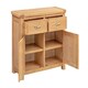 image 3 of Bologna 2 Door 2 Drawer Sideboard - L44 x W106 x H86 cm - Oak Brown