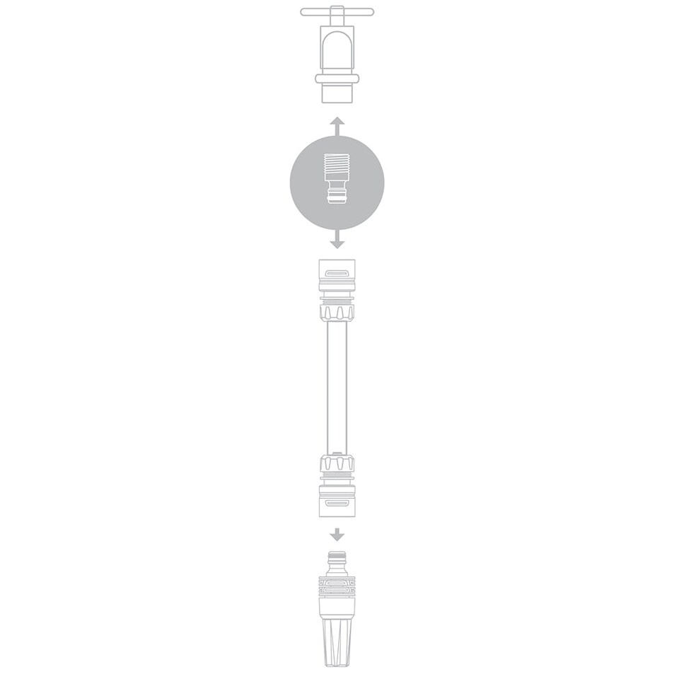 image 1 of Flopro Accessory Adaptor 3/4in BSP, Converts Female to Male, UV-Resistant Plastic