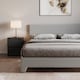 image 8 of Vida Designs Victoria 5ft King Size Bed Fabric Upholstered, Light Grey Linen, 150 x 200cm
