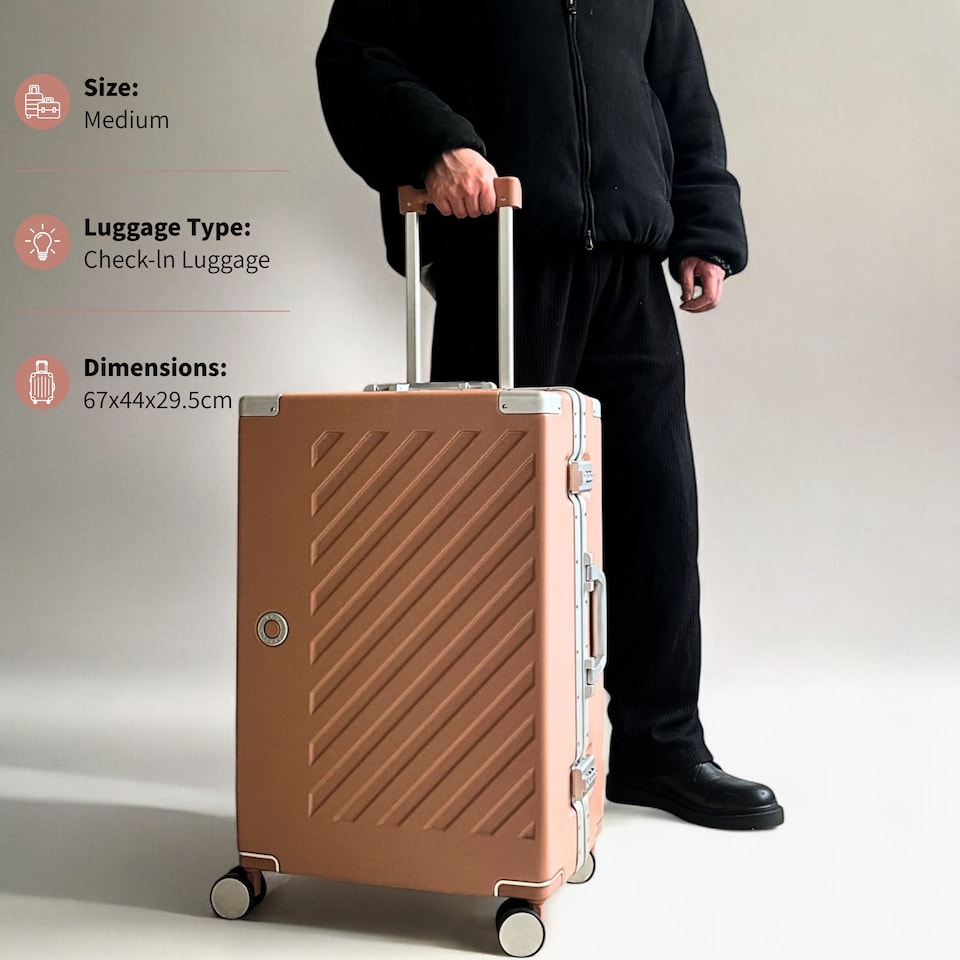 image 1 of Zipperless Suitcase Set, PC Hard Shell, Small & Medium, TSA Lock