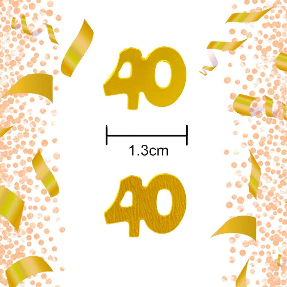 image 1 of 40th Birthday Confetti Gold 14G 4PK