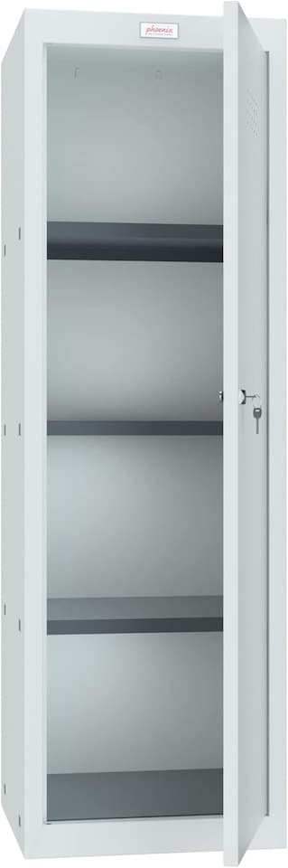 image 1 of Phoenix CL Series CL1244GGK Size 4 Cube Locker in Light Grey with Key Lock