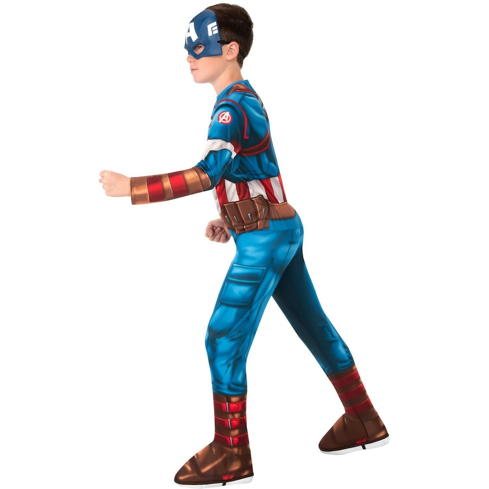 image 1 of Captain America Boys Costume - Blue/Red/White - 7-8 Years 7
