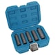 image 1 of 5pc 3/8" Drive Deep Bolt Extractor Set Damaged Broken Nut Twist Socket Remover