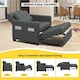 image 6 of Yaheetech 3-in-1 Tufted Sleep Bed with Adjustable Backrest Dark Grey