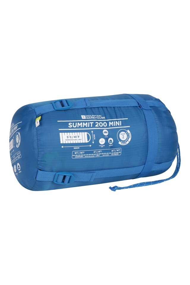 image 1 of Mountain Warehouse Summit 200 Kids Sleeping Bag Insulated 2 Season Camping Childrens Bed