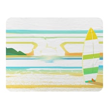 Surf Board On Beach (Blanket)