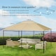 image 9 of Outsunny 3 x 4m Gazebo Canopy Replacement Gazebo Roof Cover, Khaki