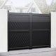 image 1 of Double Swing Gate 3000x2000mm Black - Diagonal Solid Infill and Flat Top Black