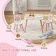 image 3 of ZONEKIZ Kids Table and Chairs, Children Desk with Two Chairs, Three Piece 
