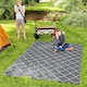 image 1 of Outsunny Reversible Waterproof Outdoor Rug W Carry Bag, 182 x 274 cm | Grey | Grey and White | 182 x 274 x 0.3cm