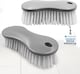 image 1 of Multi Surface Scrub Brushes Stiff Bristle Hand Brush for Floors, Carpets, Kitchen & Bathroom - Pack of 1 | Grey