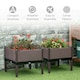 image 6 of Outsunny Set of 2 Raised Garden Bed Elevated Planter Box for Flower, Vegetables