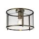 image 1 of Hopton Decorative Flush Ceiling Lamp Antique Brass