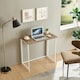 image 7 of House of Home Folding White Wood Computer Desk Foldable Study Coffee Table Laptop Office PC | Brown