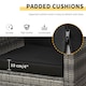image 3 of Outsunny 3Pcs Patio 2 Seater Rattan Sofa Garden Furniture Set Coffee