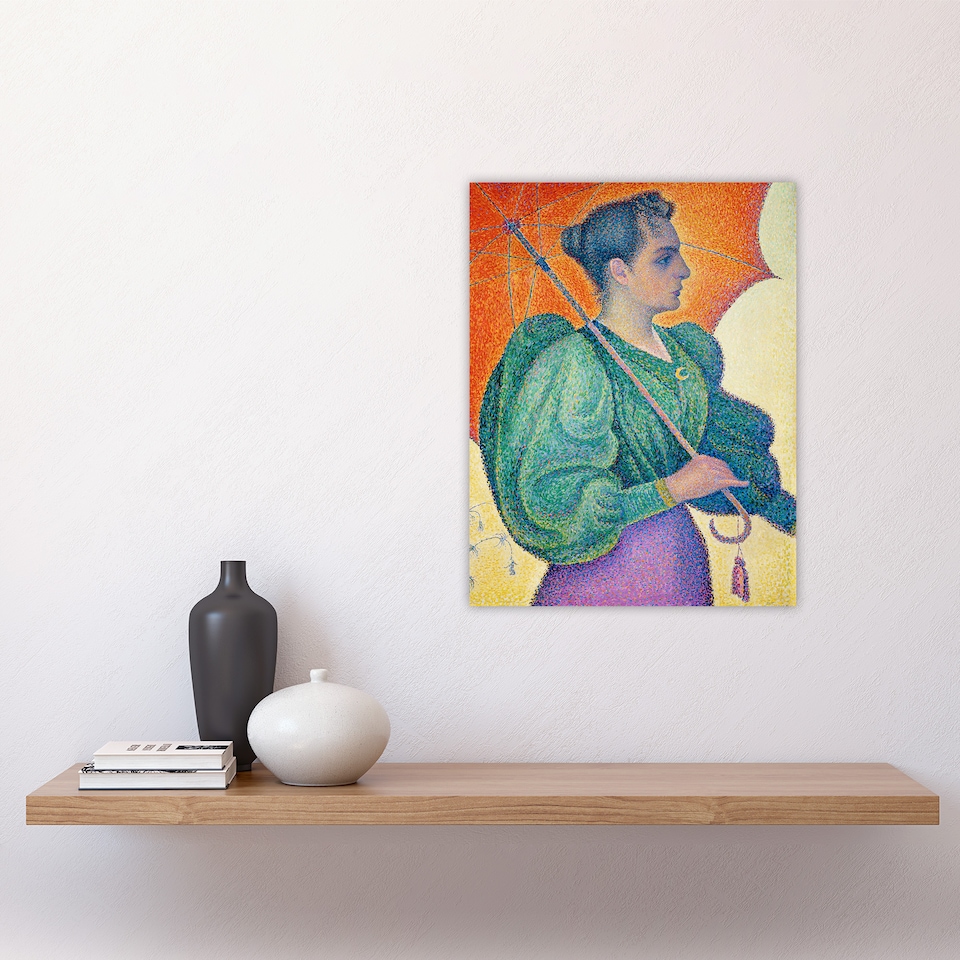image 1 of Woman With A Parasol Umbrella Paul Signac Wall Art Poster Print 12X16"
