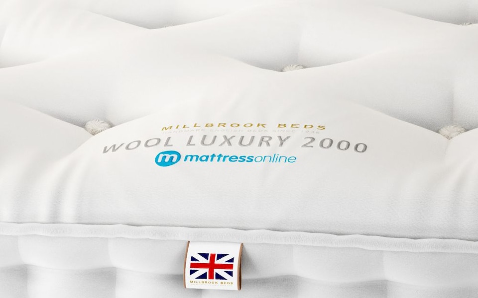 image 1 of Millbrook Wool Luxury Ortho 2000 Pocket Mattress Single | White | 1