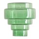 image 4 of ValueLights Lane Green Glass 5 Tier Layered Easy Fit Ceiling Pendant Lamp Shade with Bulb Green