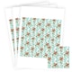 image 1 of Floral Baby Blue Stripes Square Stickers 95mm - Sheet of 4
