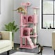 image 2 of Yaheetech 156 cm Multilevel Indoor Cat Climbing Frame Pink
