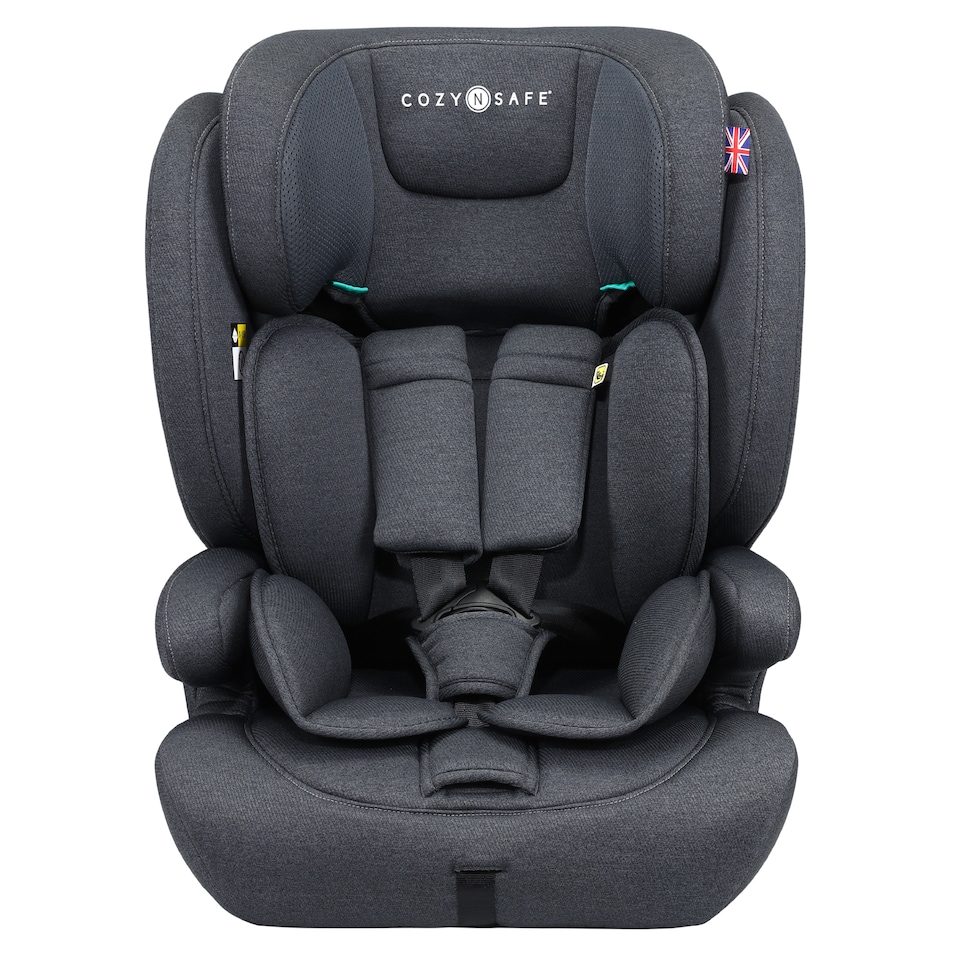 image 1 of Cozy N Safe Hudson i-Size Car Seat 76-150cm, ISOFix & Top Tether, 5 Point Harness, Forward Facing High Back Booster, Side Impact Protection, Adjustable Headrest, 15 Months to 12 Years (Slate)