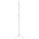 image 6 of HOMCOM Coat Rack Bamboo Coat Stand with 8 Hooks for Handbags, White