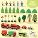 image 4 of AIYAPLAY Wooden Train Set, 100 Piece Train Track Toy for 3+ Years Kids, Boys & Girls, Magnetic Wooden Railway Toys with Crane, Bridge, Helicopter, STEM-Inspired Gift for Toddlers