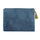 image 2 of Midnight Hare Velvet Makeup Bag Blue