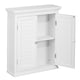image 4 of Teamson Home Wooden Bathroom Wall Cabinet 2 Doors White