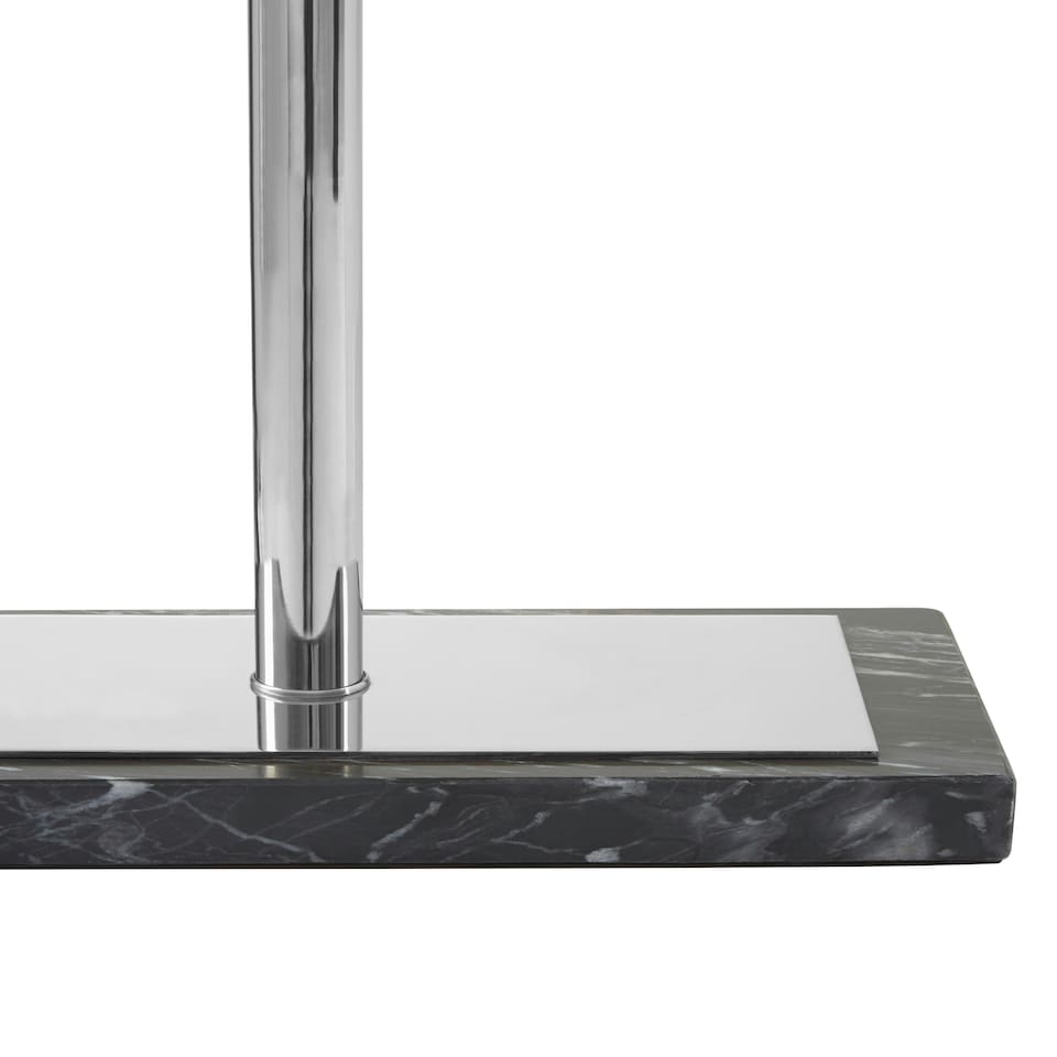 image 1 of Interiors by Premier Floor Lamp with Stone Base Black