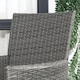 image 7 of Outsunny 3 Pieces Rattan Bistro Set, Wicker Garden Furniture Set with 2 Tier Coffee Table and Chairs, Washable Cushions, for Outdoor Patio Balcony, Grey