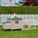 image 2 of PawHut Chicken Coop Hen Poultry House w/ Nesting Box Outdoor Run Patio Wooden