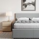 image 5 of Vida Designs Veronica 4ft6 Double Ottoman Bed Storage Fabric Upholstered, Light Grey Linen, 135 x 190cm