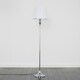 image 2 of ValueLights Faulkner Silver Floor Lamp Large White Tapered Shade