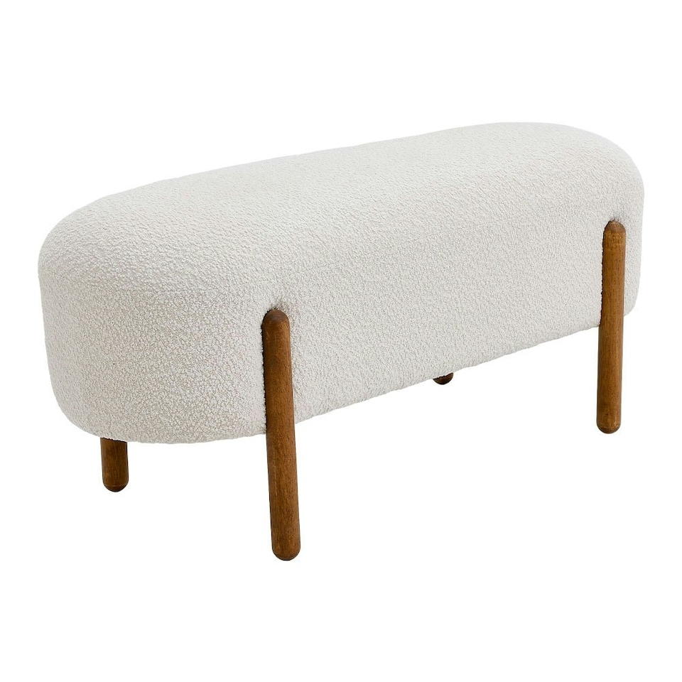 image 1 of Living and Home Contemporary Upholstered Bench - Beige