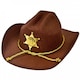 image 1 of Pack of 6 Sheriff Hat Brown | One Size