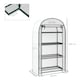 image 3 of Outsunny 80 x 49 x 160cm Mini Greenhouse Portable Green House with Shelf White