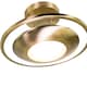 image 7 of Modernistic Semi Flush Energy Saving LED Ceiling Light Fitting in Antique Brass | Gold