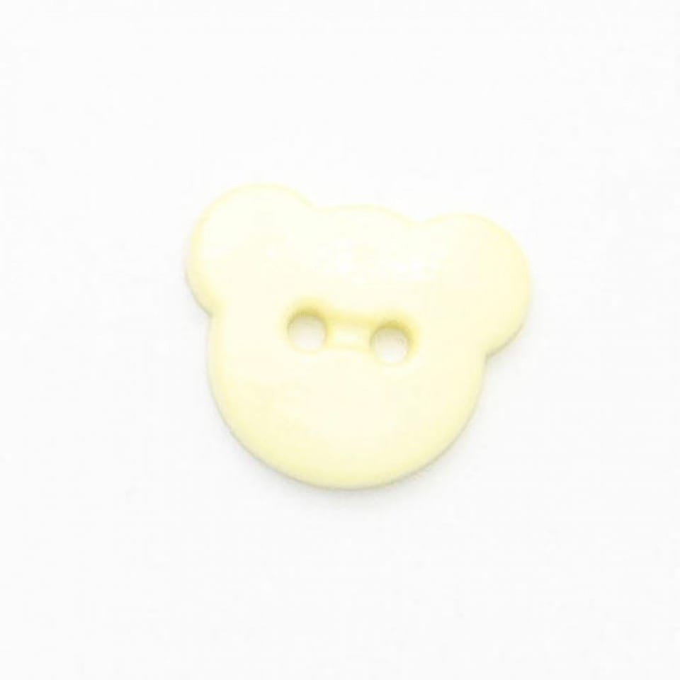 Minerva Yellow Teddy Bear Buttons for Dressmaking - 15mm - per value pack of 100