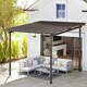 image 2 of Outsunny 3 x 3(m) Waterproof Metal Pergola Easy to Assemble Lean to Pergola